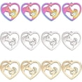 thumbnail image 2 of 24Pcs 3 Colors Girl Horse Pendants Hollow Heart Pendants Horsemanship Charms Stainless Steel Dangle Charms Gifts, 2 of 9