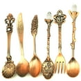thumbnail image 1 of ‘s Kitchen 6pcs Retro Tablewear Fork Alloy Spoon Cooking Scoop Kitchen Ladle Home Use Teaspoon Cutlery, 1 of 3