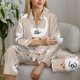 thumbnail image 5 of Balery White Goose Conjunto de Pijama con Estampado para Mujer, Conjunto de Dos Piezas con Manga Larga, Ropa de Dormir Suave con Bolsillos, Pijamas Cómodos-Medium, 5 of 6