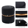thumbnail image 4 of Duhome Round Ottoman Footstools Velvet Vanity Stool Furry Makeup Stool for Bedroom Living Room Decorative Padded Small Bench, Black and Gold, 4 of 7