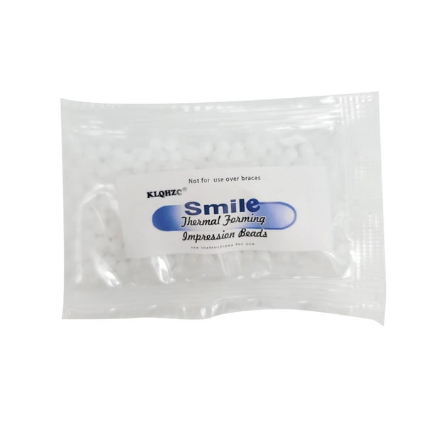 Perlas de reparación dental para dentaduras postizas para rellenar huecos Perlas moldeables de ajuste térmico para dientes 10g