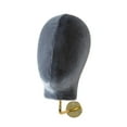 thumbnail image 2 of Bothyi Mannequin Head Model Wall Mount Holder for Hats Shopping Mall Barbershop Grey velvet, 2 of 8