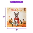 thumbnail image 5 of Happy Thanksgiving Rat Terrier with Turkey Pumpkins Autumn Vibes Set of 4 Stone Coasters Ratty Dog Lover 4x4in Absorbent Soapstone Coaster - 12018, 5 of 5