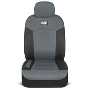 CAT Gray & Black Seat Covers For Cars, Trucks, SUV - Set of (2) MeshFlex Car Seat Cover Front Seat Protectors - Airbag Compatible Seat Covers for SUV Interior Covers & Seat Cover Accessories