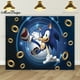 thumbnail image 4 of Banner de cumpleaños de Sonic para niños, fiesta de niños, fotografía de fondo, decoración de dibujos animados, fondo de tela de poliéster y vinilo, 4 of 5