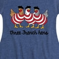 thumbnail image 3 of Instant Message - Three French Hens Funny Christmas - Toddler & Youth Girls Fit & Flare Dress, 3 of 5