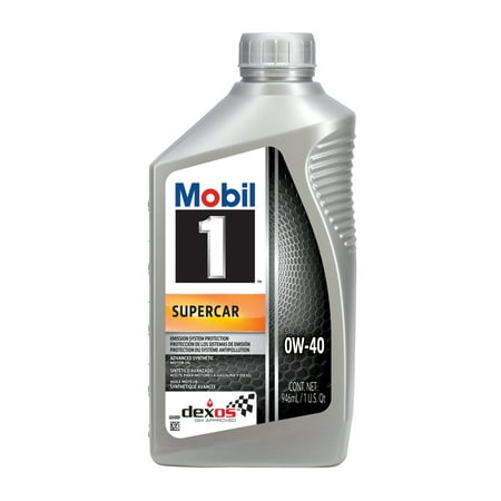 Mobil 1 Supercar Advanced Full Synthetic Motor Oil 0W-40, 1 Quart