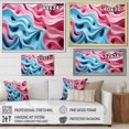 thumbnail image 4 of Designart "Focus Op Art in Blue and Pink" Modern Floater Framed Wall Art Print, 4 of 7