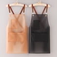 thumbnail image 2 of Delantal impermeable de TPU para mujer transparente resistente al aceite, 2 of 3