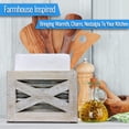 thumbnail image 6 of Rustic Napkin Holder For Table Farmhouse Napkin Holder Wood Napkin Holders For Kitchen Rustic White, 6 of 7