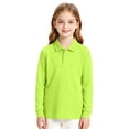 thumbnail image 6 of Abcomgle Girls Uniform Shirts Size 10 Long Sleeve Pique Polo Shirt with Collar Button Down School Uniform Shirts for Girls Moisture-Wicking Classic Girls Pullover, 6 of 7