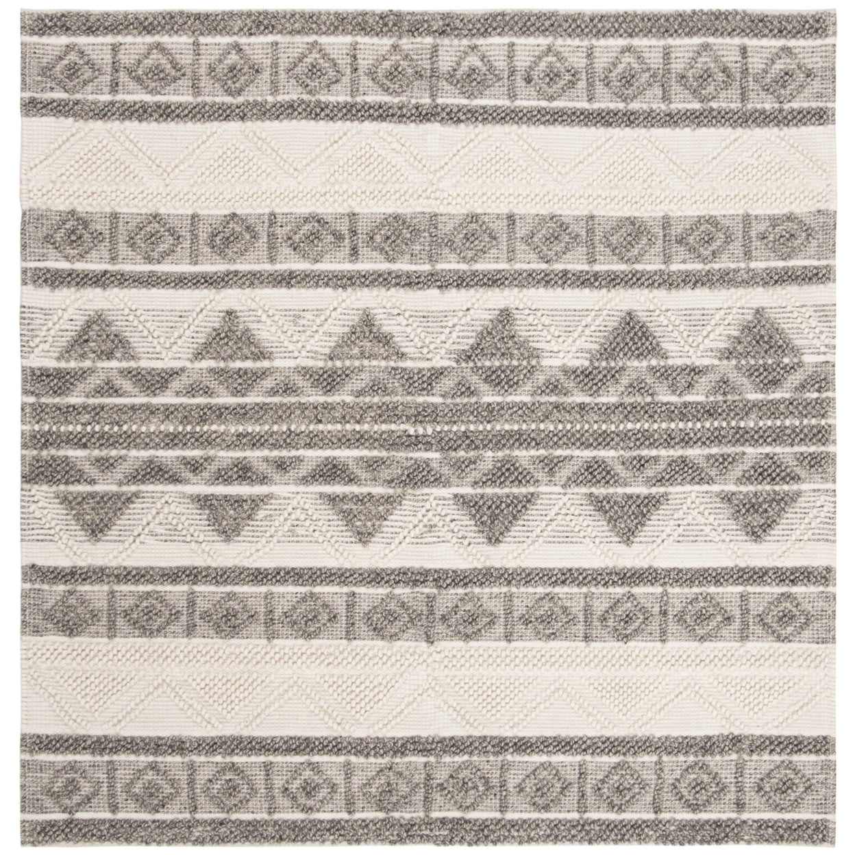 SAFAVIEH Natura Christabella Geometric Area Rug, Ivory/Grey, 3' x 5'