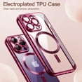 thumbnail image 3 of JETech Electroplated Case for iPhone 14 Pro 6.1-Inch, Camera Lens Full Protection, Compatible with MagSafe Wireless Charging, Shockproof Soft TPU Phone Cover (Rose Red), 3 of 7