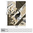 thumbnail image 4 of Orinice Cranes Fans Japanese Art Warm Lightweight Blanket Soft Fleece Blankets for All Seasons - Decorative Throw Blanket for Living Rooms, Sofa, Office - Multiple Sizes Available 50x60in, 4 of 6