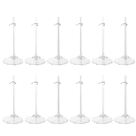 KAKOWELY 12Pcs Doll Stand Action Figure Display Organizer Doll Support Doll Display Bracket Doll Holder,8.35"X3.94"X2.95"