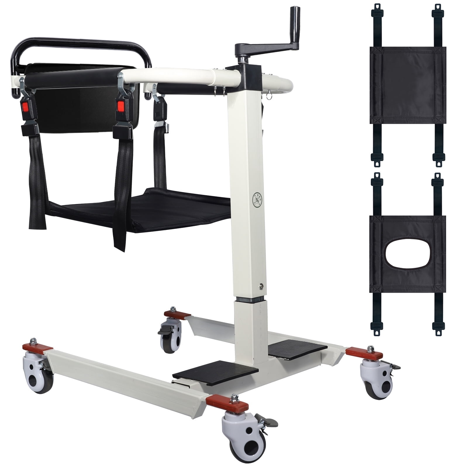 Seveni Patient Lift Transfer Chair for Elderly and Disabled, Patient Lift for Home with Universal Comfort Seats and Toilet Seats