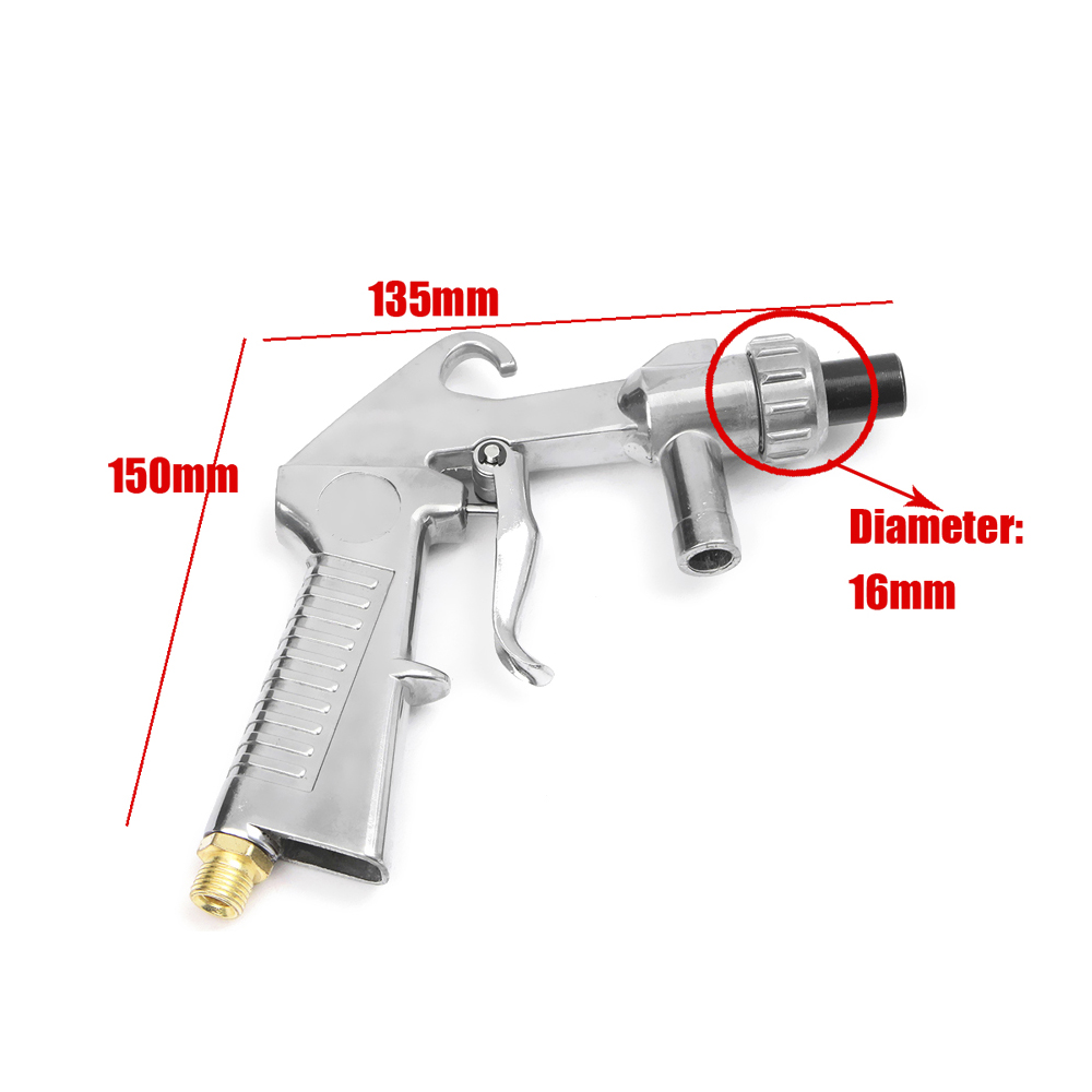 Home DIY Sandblaster Air Siphon Feed Blast Aluminium Tips Abrasive Sand