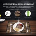 thumbnail image 4 of Sets de Table en Bambou pour Table à Manger Ensemble de 4 Sets de Table Résistants aux Taches et à la Chaleur Durables et Robustes pour Table de Cuisine (Noir), 4 of 5