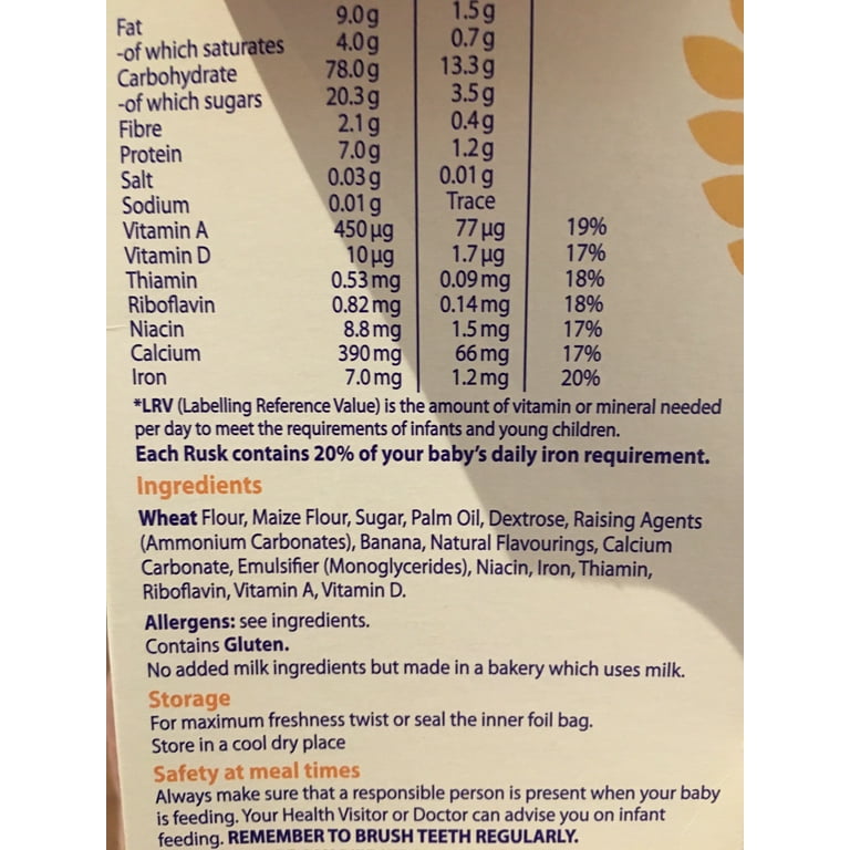 Heinz Farley's Rusks, Original Flavor, Vitamin and Mineral