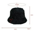 thumbnail image 3 of Xfvqtps Fishing Hats for Womens Plush Solid Color Dome Top Thick Windproof Coldproof Warm Winter Bucket Hats White, 3 of 5