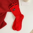 thumbnail image 3 of MZXELPRJD No Show Socks Womens Autumn Winter Red Color Matching Thickened Warm Mid Tube Socks Thick Socks, Ankle Socks, 3 of 6