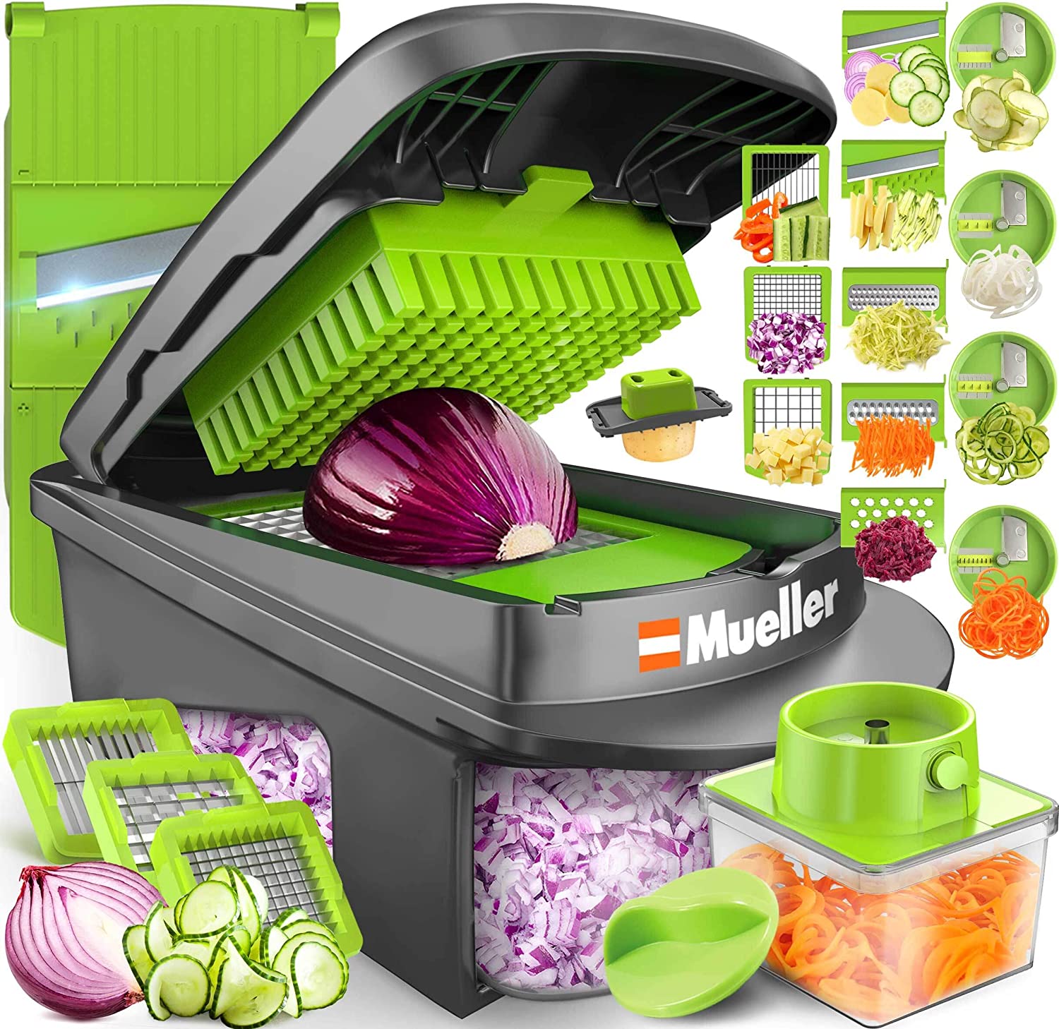 Mueller Pro Series Vegetable Chopper, Heavy Duty Vegetable Slicer