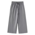 thumbnail image 4 of Gibobby Conjunto dama pants y sudadera afelpada Conjunto casual de dos piezas para mujer, cuello redondo, manga larga, camisa con botones y pantalones de pier(Gris,M), 4 of 5