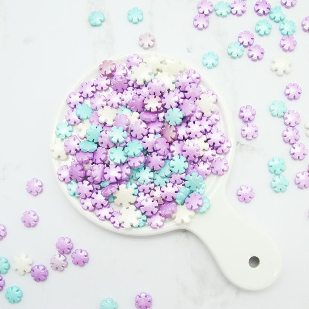 Pastel Snowflake Mix Confetti Sprinkles, Cake, Cookies, Donut, Cakepop