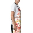 thumbnail image 2 of Goofa Firefighter Icons Printed Waterproof Apron 33" Chef Aprons for Men Heavy Duty Chemical Work Apron Adjustable Bib Apron, 2 of 9
