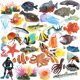 thumbnail image 2 of Figura de acción de plástico de animales marinos, pulpo, medusa, raya, coral, calamar, juguete educativo para niños, 2 of 5