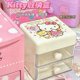 thumbnail image 2 of Sanrio-caja de almacenamiento de Hello Kitty Melody, funda Cinnamoroll, doble capa, cajón, solapa, Kawaii, Mini caja de clasificación de accesorios de escritorio, 2 of 4