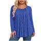 thumbnail image 1 of Mujeres de Manga Larga Tops Casual de Moda Gradiente Impresión Cuello Redondo Plegado Tamaño Superior para Uso Diario Y de Fiesta, 1 of 5