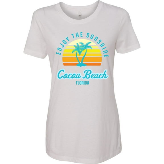 Inktastic Summer Enjoy the Sunshine Cocoa Beach Florida in Blue Women's T-Shirt