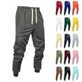 thumbnail image 7 of Sweatpants for Men Drawstring Lined Cuffed Sweatpants | Fall Winter Bottom, Moisture Wicking, Exercise Jogging Pants, Warm Soft , Big and Tall Joggers with Pockets, XL, 7 of 7