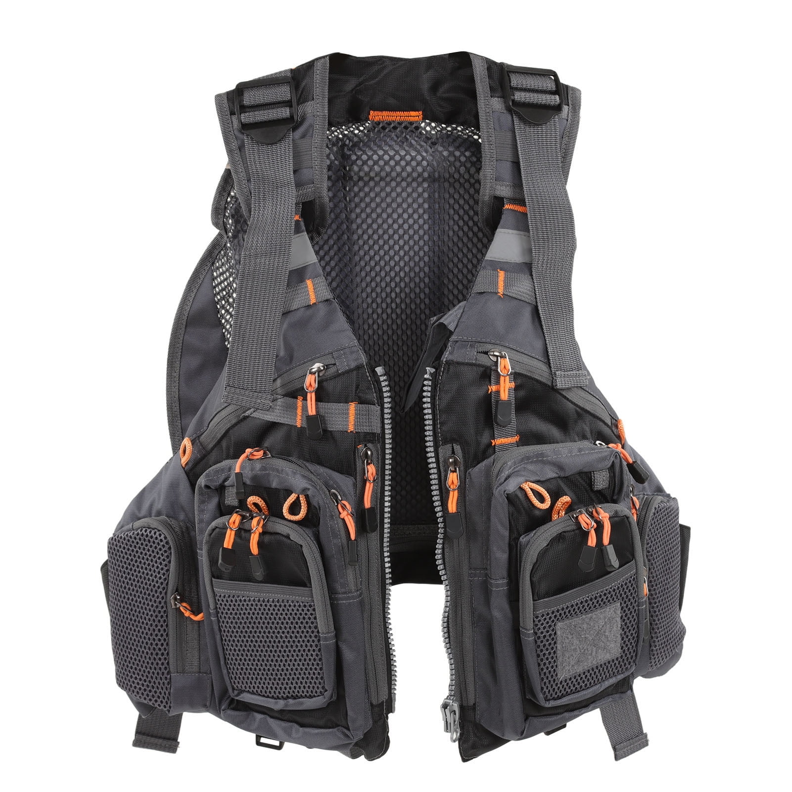 Gilet De Pêche à La Mouche Maxcatch – Réglable En Mesh Vert, Avec Poches, Vintage