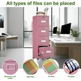 thumbnail image 6 of Aobabo File Cabinet 4 Drawer with Wheels, Lockable Office Metal Filing Cabinet with Name Card for Office and Home,Assembly Required,Pink, 6 of 9