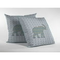 thumbnail image 2 of 18" Blue Elephant Indoor Outdoor Throw Pillow, 2 of 5
