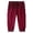 Red, variant on Mens Capris Pants Below The Knee 3/4 Drawstring Joggers with Pockets Red M