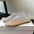 thumbnail image 1 of Zapatos de gelatina de malla de diseño, zapatos de playa con punta redonda hueca, sandalias transparentes de moda cómodas para mujer, nuevos zapatos de gelatina planos de tejido de verano, 1 of 2