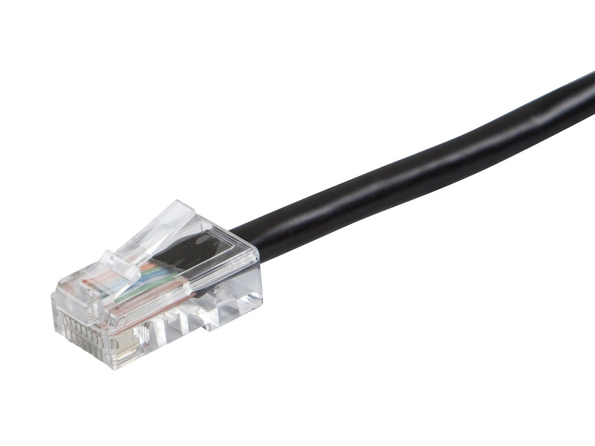 Monoprice Cat5e Ethernet Patch Cable - 50 Feet - Black | Network Internet Cord - RJ45, Stranded, 350Mhz, UTP, Pure Bare Copper Wire, 24AWG - Zeroboot Series