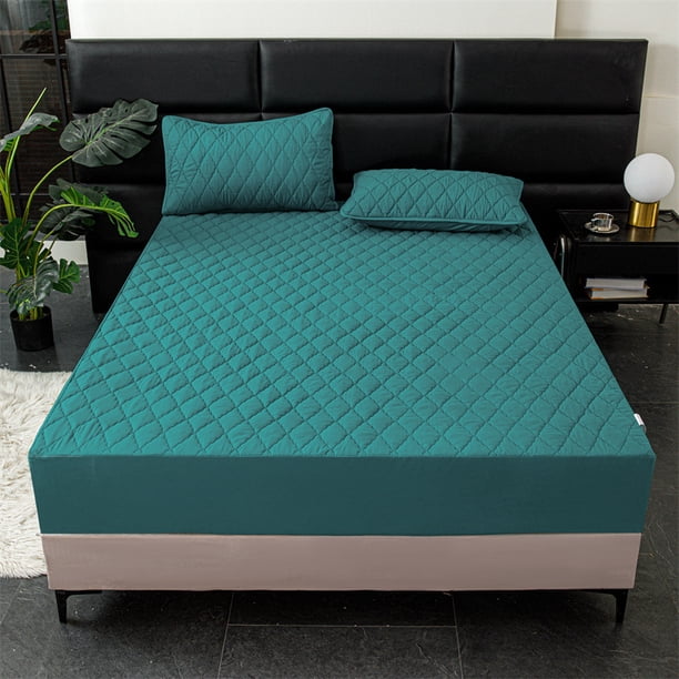 Funda de cama impermeable para bebé de color liso esmerilado, funda protectora sencilla y cómoda