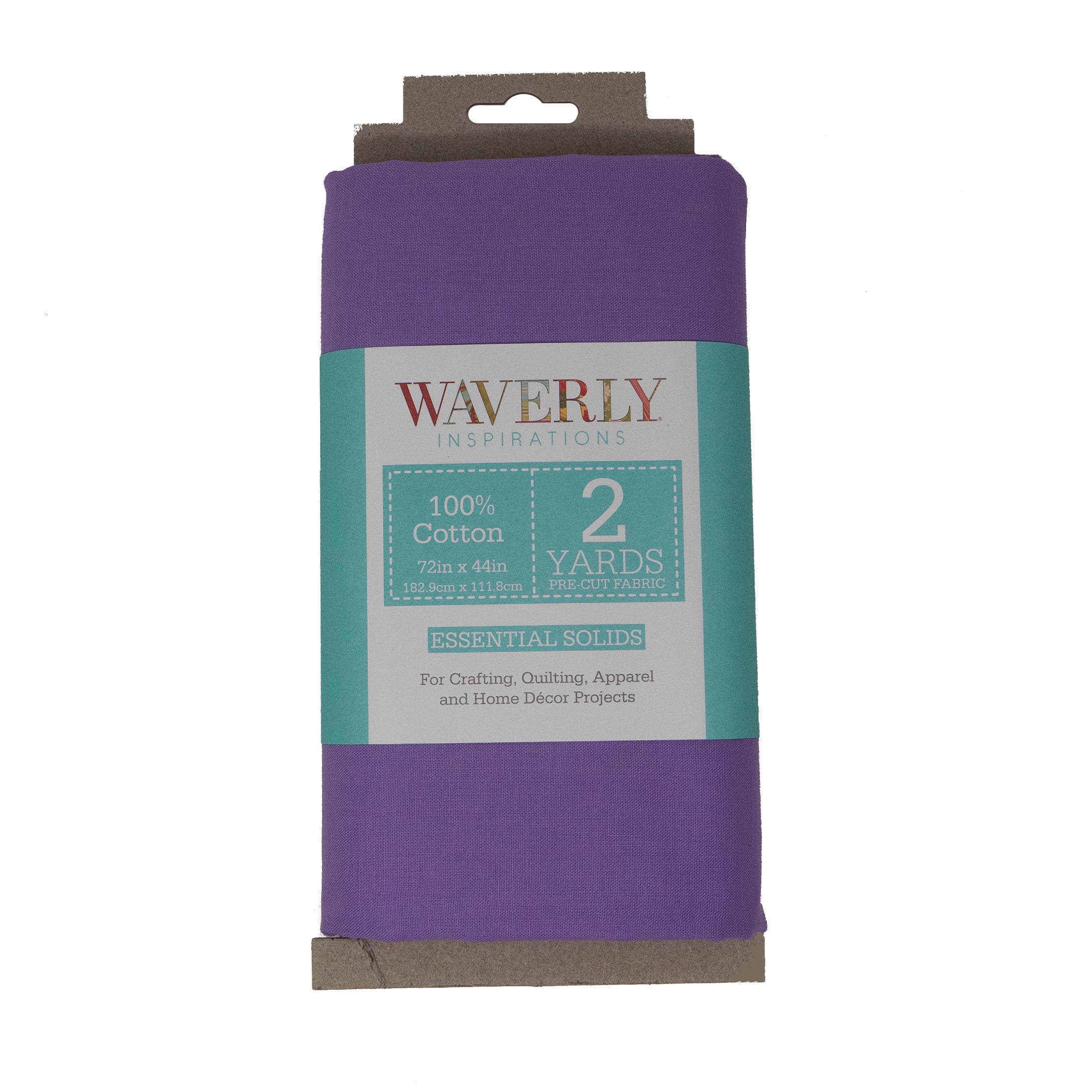 (2 pack) Waverly Inspirations 2 Yard Cut 100% Cotton Solids Fabric, Wisteria, 44" Wide for Quilting & Sewing