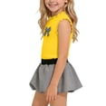 thumbnail image 5 of Cethrio Girls Summer Outfit Sets, Sleeveless Cute 2 Piece School Kids Clothing Sets Yellow Size 6-7T, 5 of 6