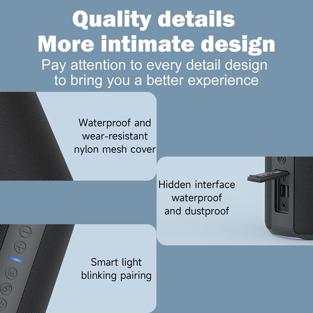 ZEALOT S51Pro Small Speaker BT Wireless Waterproof IPX7 - Walmart.ca