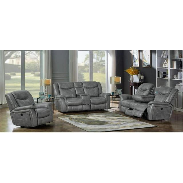 Conrad 3piece Power Living Room Set Grey