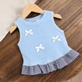 thumbnail image 4 of NAISIBABY Tank Tops for Girls, Plaid Ruffle Crewneck Sleeveless Summer Fashion Cute Tops Blue 0-1T, 4 of 5