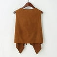 thumbnail image 5 of Delliss Girls Suede Fringe Vest Sleeveless Boho Tassels Jacket Cardigan Cowgirl Western Faux Suede Tassel Leather Outerwear, 5 of 7