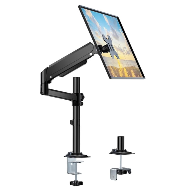 Soporte para Monitor WALI Negro Ajustable con Resorte de Gas para 13 a 32 Pulgadas