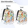 thumbnail image 3 of Naloa Animals Canvas Backpack for Men Women Rucksack Casual Travel Daypack College Tote Satchel Bookbag for Teens-Small, 3 of 7