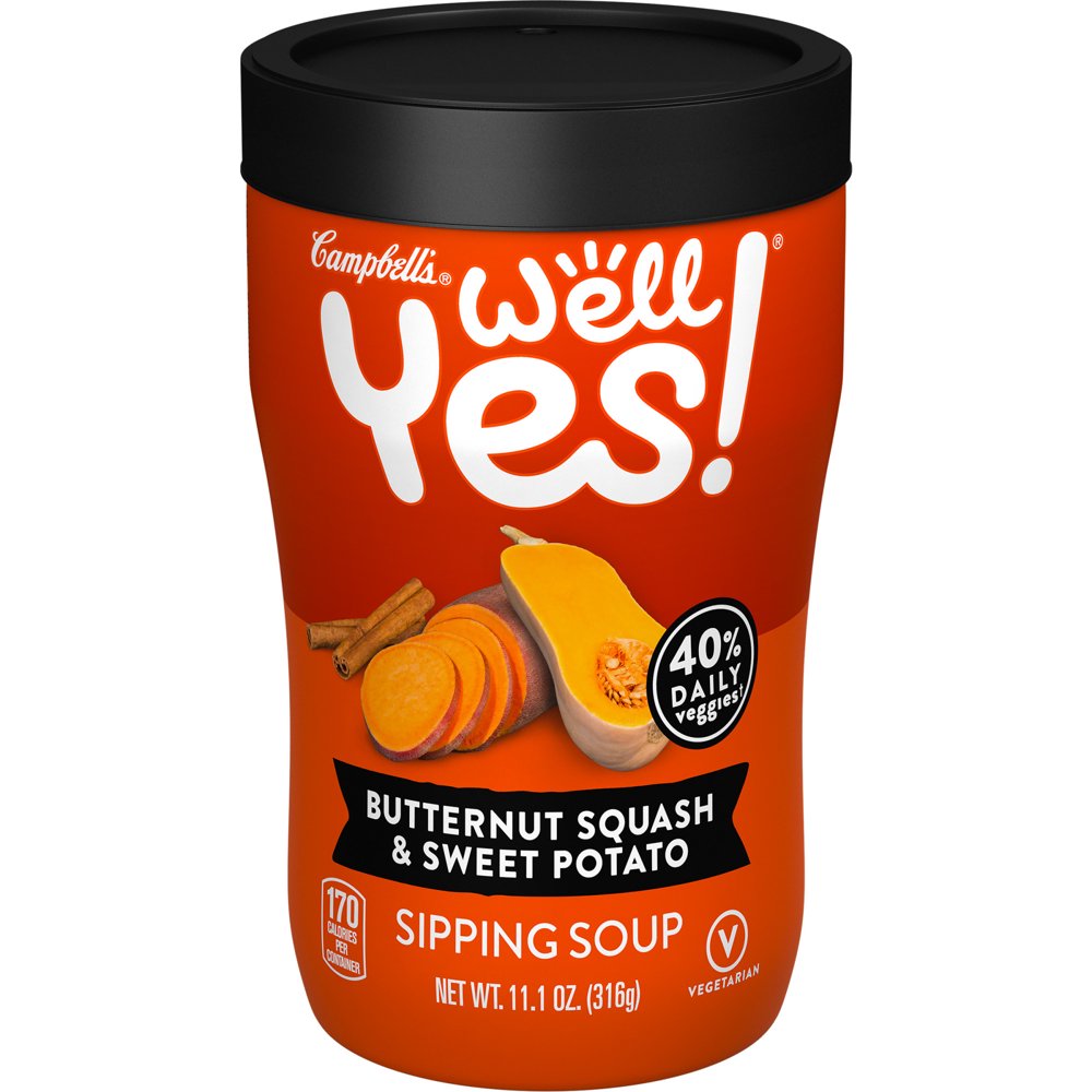 Campbell's Well Yes! Sipping Soup, Vegetable Soup On The Go, Butternut